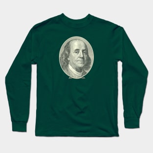 Benjamin Franklin Portrait Fanart Long Sleeve T-Shirt
